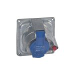 Legrand - prise socle 2p + t 16a 200 - 250v femelle metal clapet bleu prisinter pour tableau tanche ...
