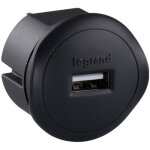 Legrand - prise usb 5v 1, 5a maximum avec fiche 2p 10a et encombrement r�duit - noir