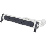 Bloc multiprise - 4 x 2p + t - avec mini disjoncteur - 1. 5 mtre - blanc / noir legrand 049440