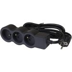 Rallonge multiprise extra - plate �quip�e de 3 prises 2p + t 16a 3680w avec cordon longueur 3m - noir ...