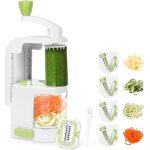 Legumes spirale, spiraliseur de l�gumes manuel avec 4 lames, coupe l�gume spaghetti 4 en 1 pour courgette ...