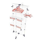 Leifheit - 81464 sechoir tour demie - ouverture 45 metres avec accessoires tower 450 deluxe blanc + bleu ...