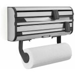 Leifheit - accessoires - drouleur mural, avec lames tranchantes, noir / argent 25793