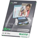 Feuille de plastification leitz i - lam pouch 7478 din a4 80 micron brillant 100 pc(s)