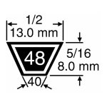 Courroie kevlar 4l940 adaptable - 13 mm x 8 mm pour tondeuses
