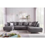 Bobochic - lena - canapé d'angle panoramique convertible - avec coffre - 7 places - droit Bobochic - lena - canapé d'angle panoramique convertible - avec coffre - 7 places - droit