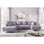 Bestmobilier - lena - canap d'angle panoramique convertible - avec coffre - 7 places - gauche