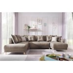 Bestmobilier - lena - canap d'angle panoramique convertible - avec coffre - 7 places - gauche