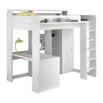Lena lit combine mezzanine enfant - decor pin petterson - sommier inclus - 90 x 200 cm