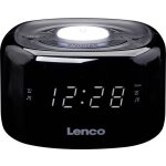 Lenco - cr - 12bk - fm - radiowecker mit nachtlicht - schwarz radio - r�veil