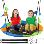 Balancoire nid d'oiseau balancoire � arbre rond balanoire de jardin avec sangles de suspension ensemble ...