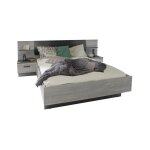Les tendances - lit adulte 140x190 cm + 2 chevets et tete de lit en simili - decor chene - l 195, 7 x ... Les tendances - lit adulte 140x190 cm + 2 chevets et tete de lit en simili - decor chene - l 195, 7 x ...