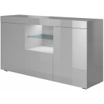 Lettiemobili - buffet de salon bas avec led bleue 135x73x34cm meuble de rangement modèle sefora couleur ... Lettiemobili - buffet de salon bas avec led bleue 135x73x34cm meuble de rangement modèle sefora couleur ...