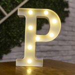 Lettre allume la forme de symbole de led, lampes de table de chapiteau en plastique d'alphabet, f�te ...