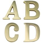 Lettres en laiton poli c - 75mm pour gravure