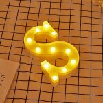 Lettres led lettre s �clair�es lumi�re blanc chaud hauteur 22 cm fonctionnant sur piles 2aa lettres et ...