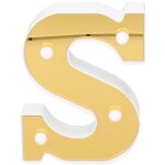 Lettre lumineuse led dore s alphabet veilleuse pour chambre  coucher mariage anniversaire dcoration ...