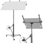 L�ve - plaques de pl�tre pliable - capacit� 68 kg, hauteur r�glable 140 - 335cm, 3 roues avec freins, ...