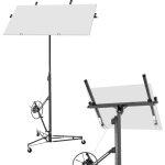 L�ve - plaques de pl�tre pliable gris - capacit� 68kg, hauteur 180 - 470cm, 3 roues avec freins, inclinaison ...