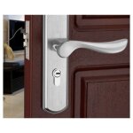 Levier de poign�e de porte, serrure � levier euro, serrure � 2 leviers, cylindre, cl� en laiton, acier ...