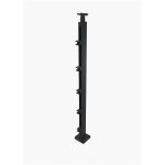 Levigne - kit rallonge 1 poteau quadrum aluminium pour garde corps longueur noir brillant 100 cm