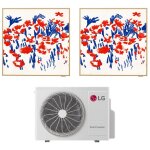 Lg - climatiseur r�versible dual split artcool gallery mu2r15 r - 32 wi - fi en option 9000 + 9000 btu ...