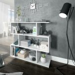 Librairie hampton, bibliothque basse double face, tagre  trois compartiments, tagre de bureau moderne, ...