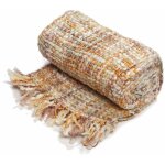 Lichen - plaid esprit tricot orange 130x170 - rouge