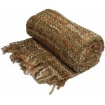 Lichen - plaid esprit tricot vert mousse 130x170 - vert