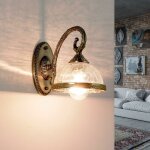 Licht - erlebnisse - applique d'ext�rieur charles cuivr�e clair au design ancien de style art nouveau ...
