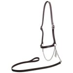 Licol am�ricain en cuir marron pour vache laiti�re kamer