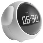 Lifcausal - horloge numrique mignonne pour enfants, 2 sets avec expression faciale, fonction snooze ...