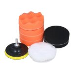 Kit de 10 pastilles de polissage 4 pouces, mousse et laine, compatible avec angleuse, polisseur orbital ...