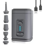 Lifcausal - pompe  air sans fil portable, electric inflateur et dgonflateur avec 5 bouchons et lumire ...