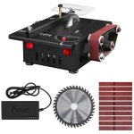 Lifcausal - scie circulaire et ponceuse  courroie mini 200w, profondeur de coupe 30mm, machine de ponage ...