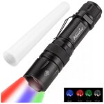 Lifcausal - torche tactique rechargeable multicolore 5 - en - 1, avec feux led blanc - rouge - vert - ... Lifcausal - torche tactique rechargeable multicolore 5 - en - 1, avec feux led blanc - rouge - vert - ...