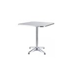Lifeingarden - table carre'e en aluminium 60x60x70 cm avec pieds re'glables table pour bar de jardin