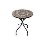 Lifeingarden - table ronde morgana en me'tal avec de'coration en mosaique en forme de pierre 60x70 cm ... Lifeingarden - table ronde morgana en me'tal avec de'coration en mosaique en forme de pierre 60x70 cm ...