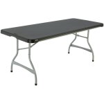 Lifetime table piable 182 x 73, 5 x 76 cm noir acier plastique