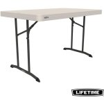 Lifetime - table rectangulaire pliante (122cm) haute resistance usage intensif