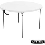 Lifetime - table ronde pliante en deux (122 cm)