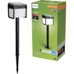 Lampadaire d'extrieur solaire philips led 929004631901 ezra led led intgre 1. 8 w noir