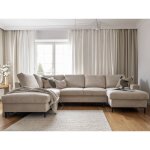Bestmobilier - lilly - canap� panoramique d'angle gauche - 7 places - convertible avec coffre - en velours ...