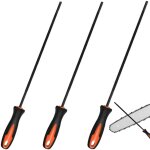 Lime � r�pe en m�tal, lime � cheval pour tron�onneuse, ensemble de limes � aiguilles, 3pcs 4, 0 mm 4, ...