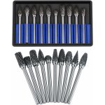 Lime rotative en carbure 36 tte de meulage en acier au tungstne 36 bote bleue  double grain