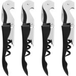 Limonadier professional 3 in 1 carbon steel corkscrew for beer and wine bottle, waiter corkscrew and ...