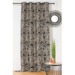 Linder - rideau ethnique nairobi - 140x260cm - noir