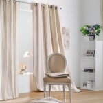 Linder - rideau  rayures verticales en coton ficelle 145x265 cm