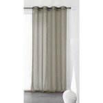 Linder - voilage uni et tamisant en poly / lin vert olive 150x240 cm