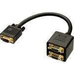 41214 vga adaptateur y [1x vga mle - 2x vga mle] noir 0. 18 m c231861 - lindy